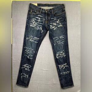 Abercrombie & Fitch Men’s Jeans 32/32 Classic taper distressed grungy hip denim
